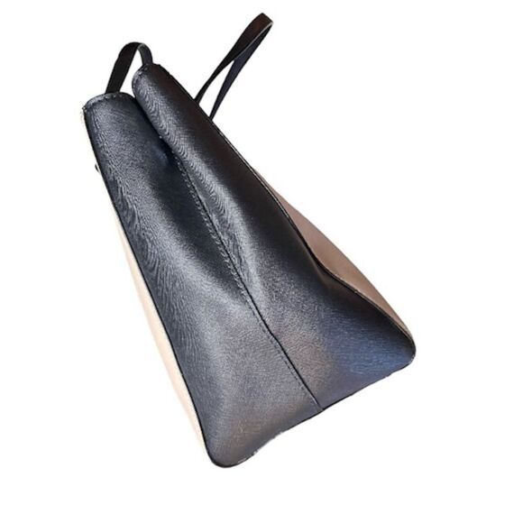 Kate Spade Leighann Saffiano Leather Satchel Almond Black - Picture 4 of 13